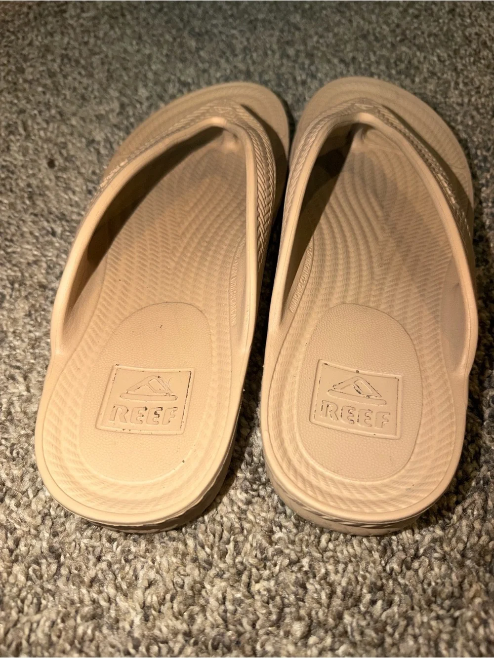 WOMEN'S REEF OASIS/BEIGE WATER COURT POOL/BEACH FLIP FLOP SANDALS SIZE 9